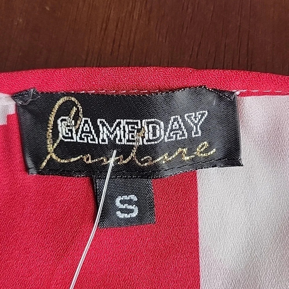 GAMEDAY COUTURE Red and White Alabama Shirt Dress Small - Picture 8 of 9